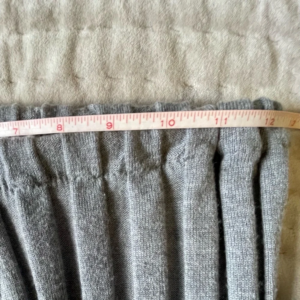BASERANGE Adler Pants Wide Rib Merino Wool in Billow Grey Fine Knit So Comfy M - Picture 13 of 16